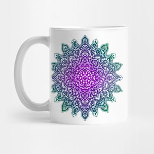 pink and green mandala Mug